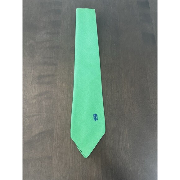 Mens Vintage Emilio Pucci SAKS 1960's Silk Green Tie - Picture 1 of 6